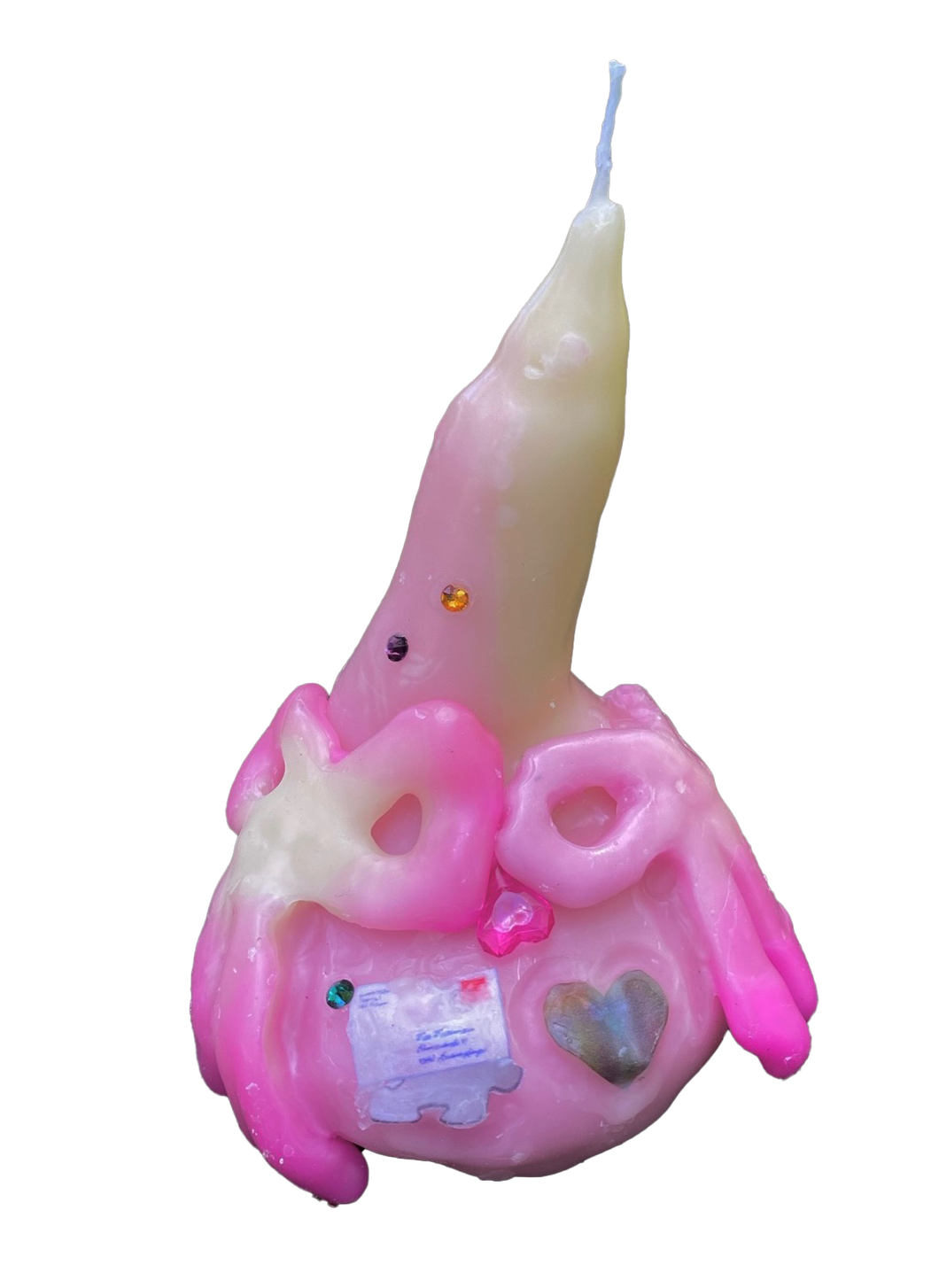 Pink Puzzle Candle